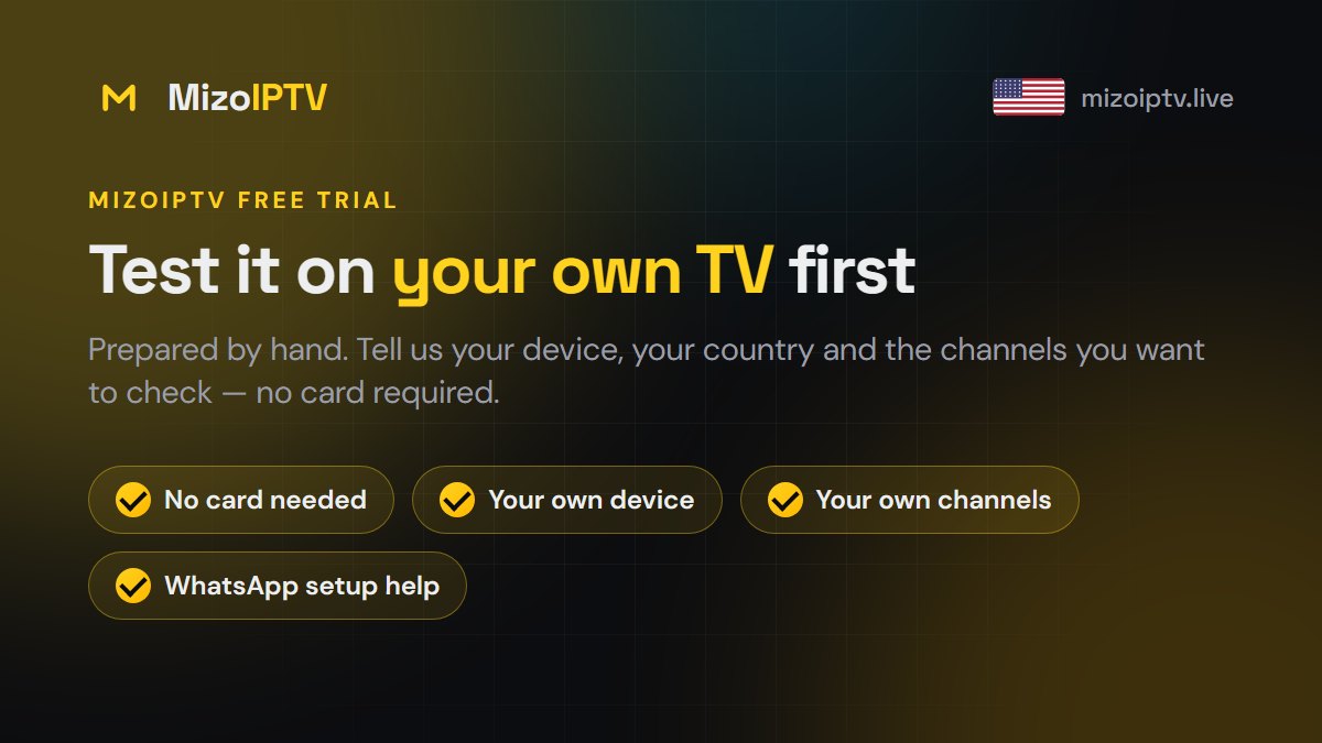 MizoIPTV free trial: 24 hours of the full IPTV line-up with no card needed